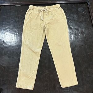 Beige Drawstring Pants